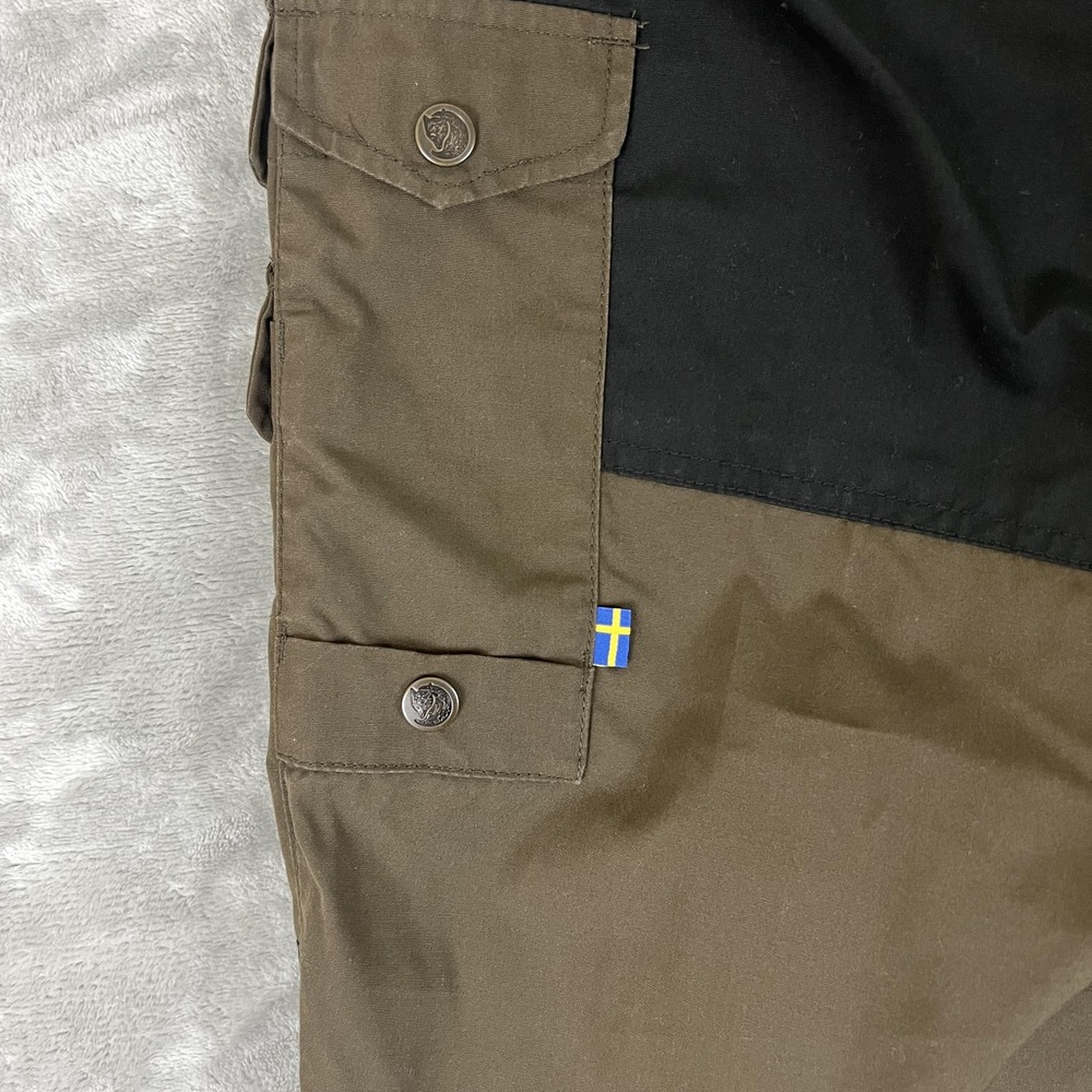 Fjallraven Vidda Pro Pants Mens 37 Long Brown Black G-1000 Hiking Cargo - Picture 12 of 16